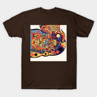 mayan alien astronaut with mandala patterns ecopop T-Shirt